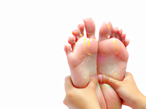 What is the waistline on the foot reflexology?