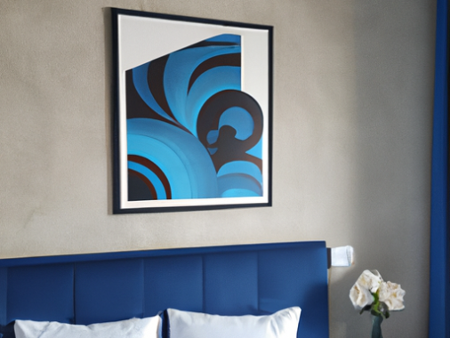 What kind of art looks good in the bedroom?